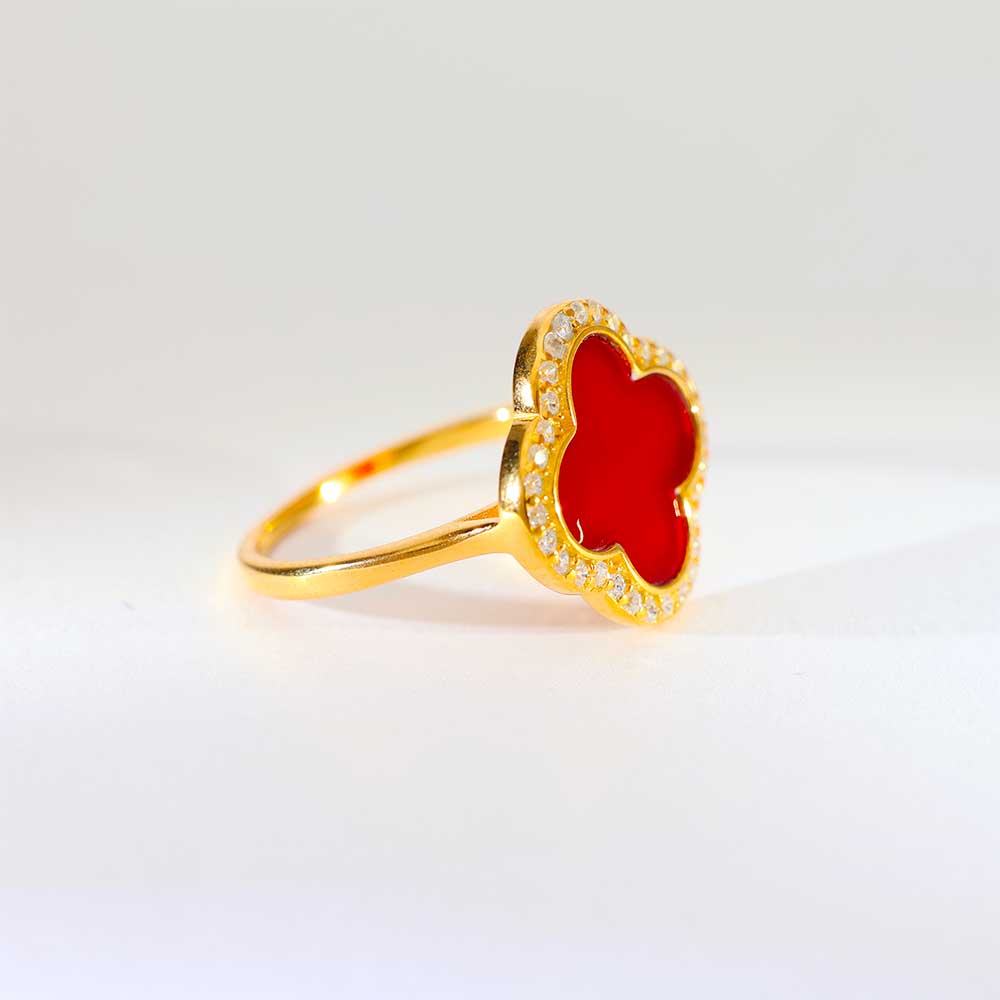 Festive Clover Shine ladies ring - Image 3