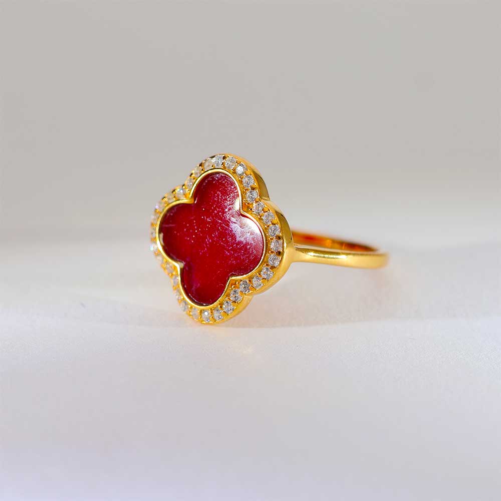 Festive Clover Shine ladies ring - Image 4