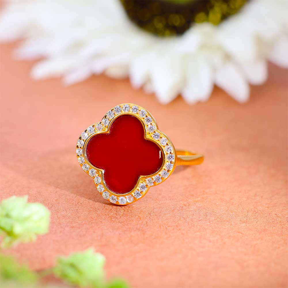 Festive Clover Shine ladies ring - Image 5