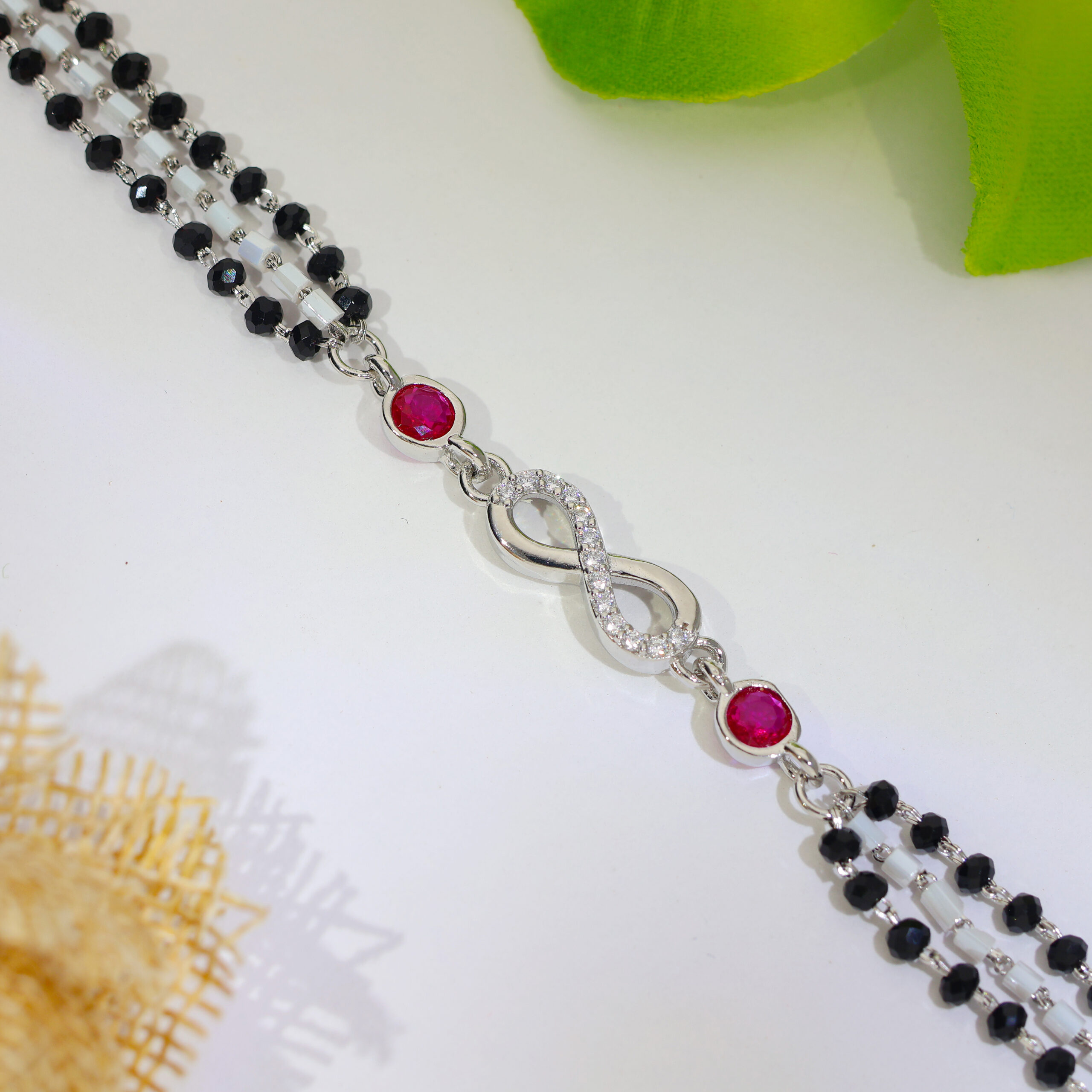 Ruby Infinity Mangalsutra ladies bracelet - Image 5
