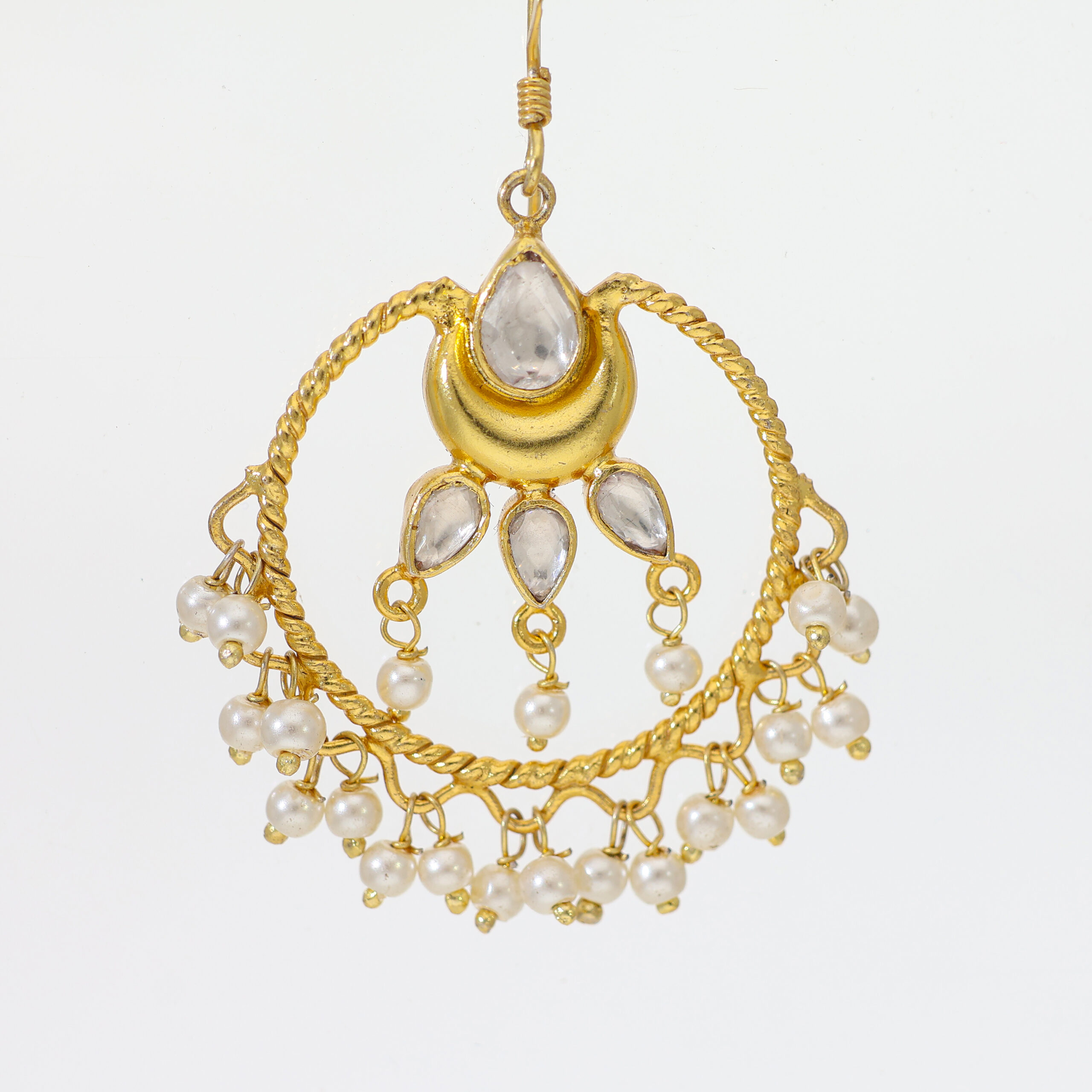 SparkLeaf Kundan Earrings - Image 2