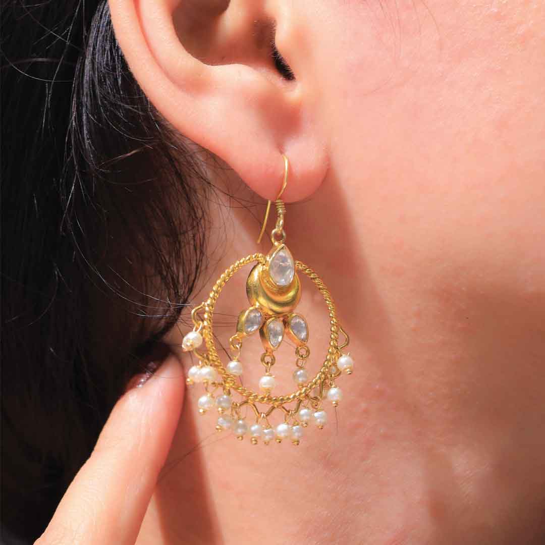 SparkLeaf Kundan Earrings