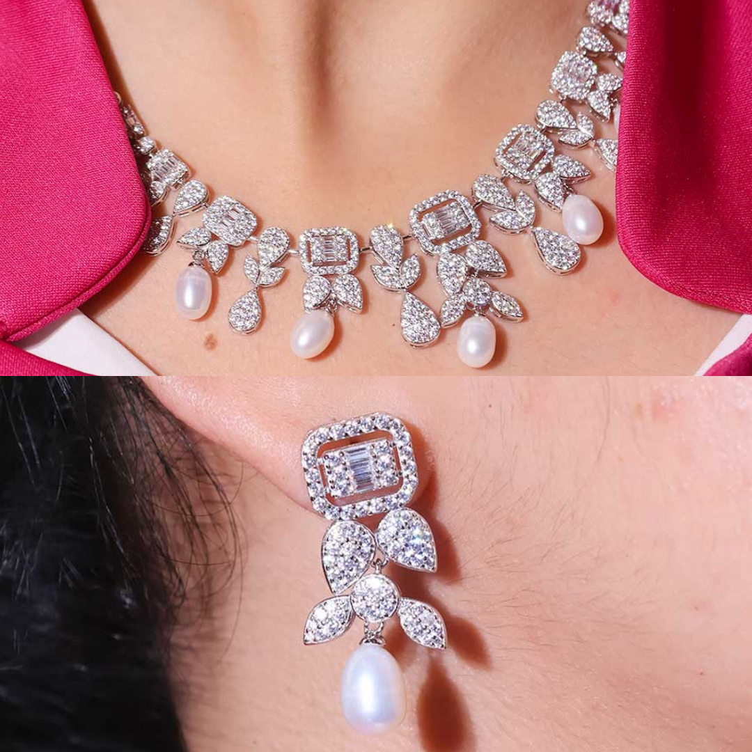 Pearl Leaf Radiance necklace set