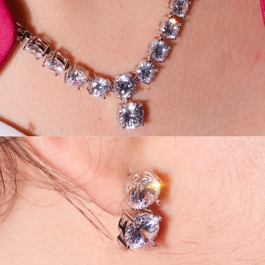 Classic Solitaire Line necklace set