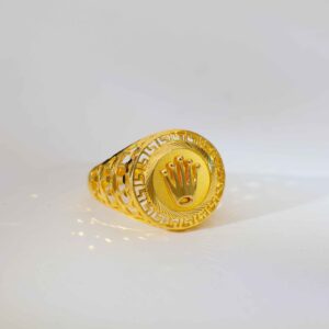 Classic Crown Gents Gold Ring