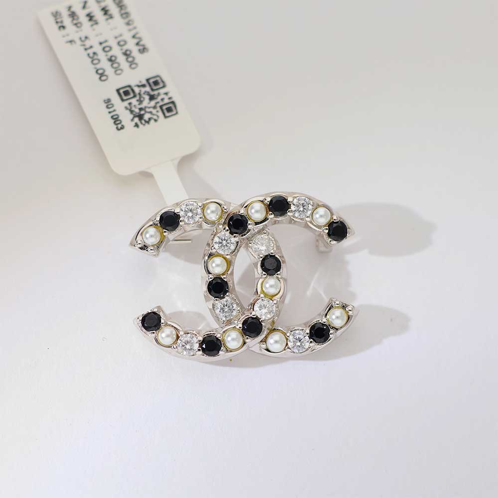 Luxe Logo Pearl Silver Broches - Image 2