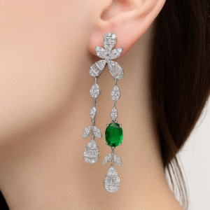 LustreLeaf Drop Earrings