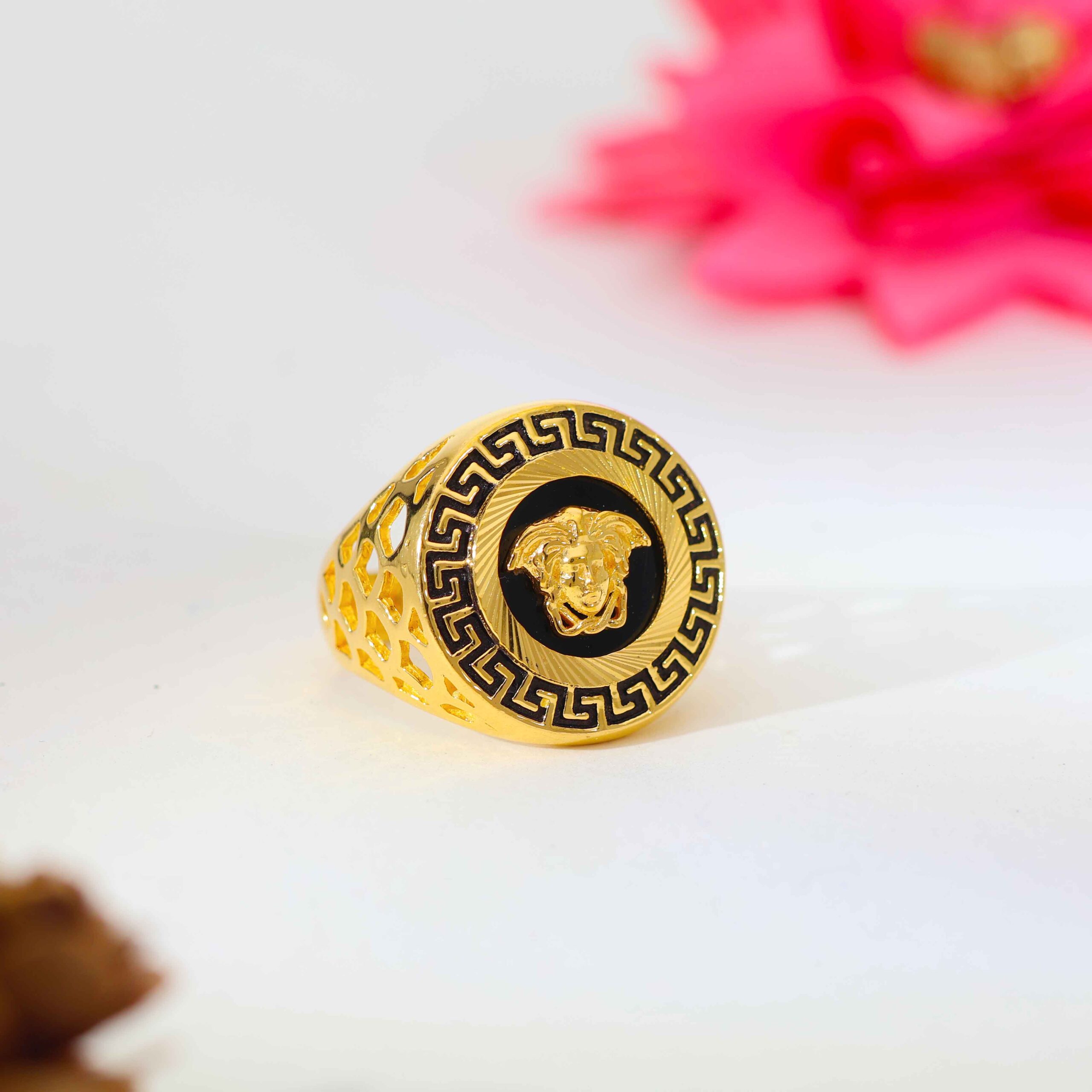 Imperial Emblem Gents Gold Ring - Image 4