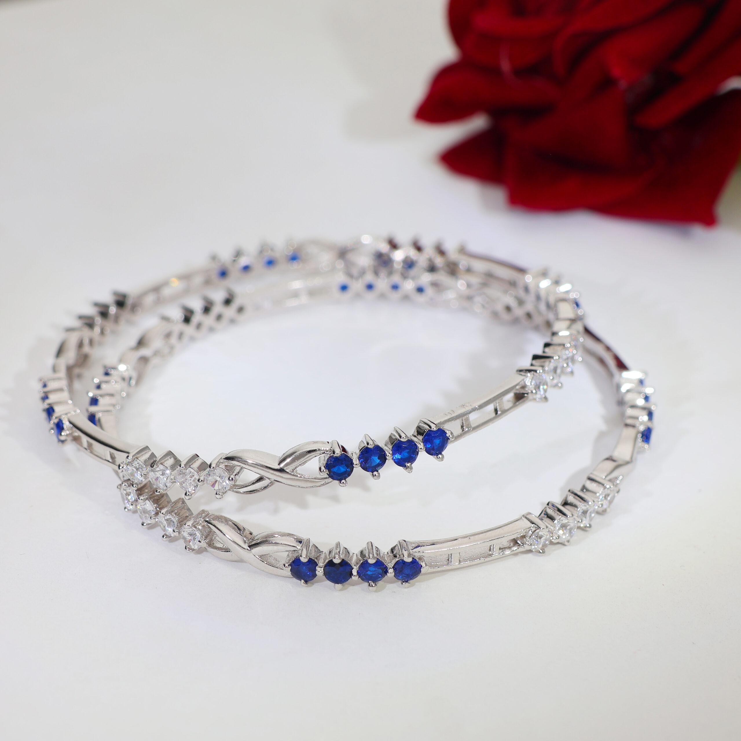 Blue Infinity Ladies Bangles - Image 5