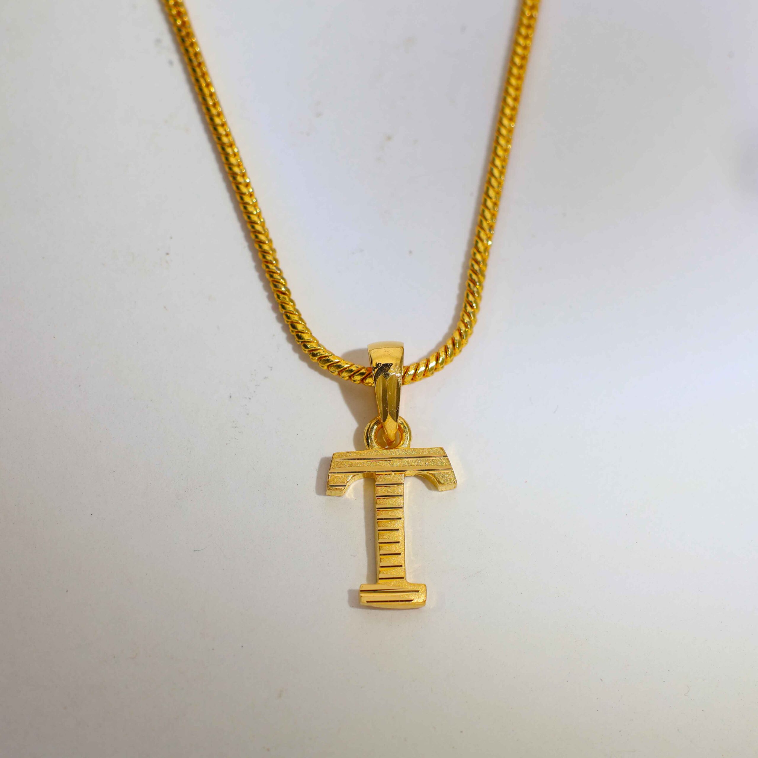 Striped Shine T Alphabet Ladies Pendent - Image 3