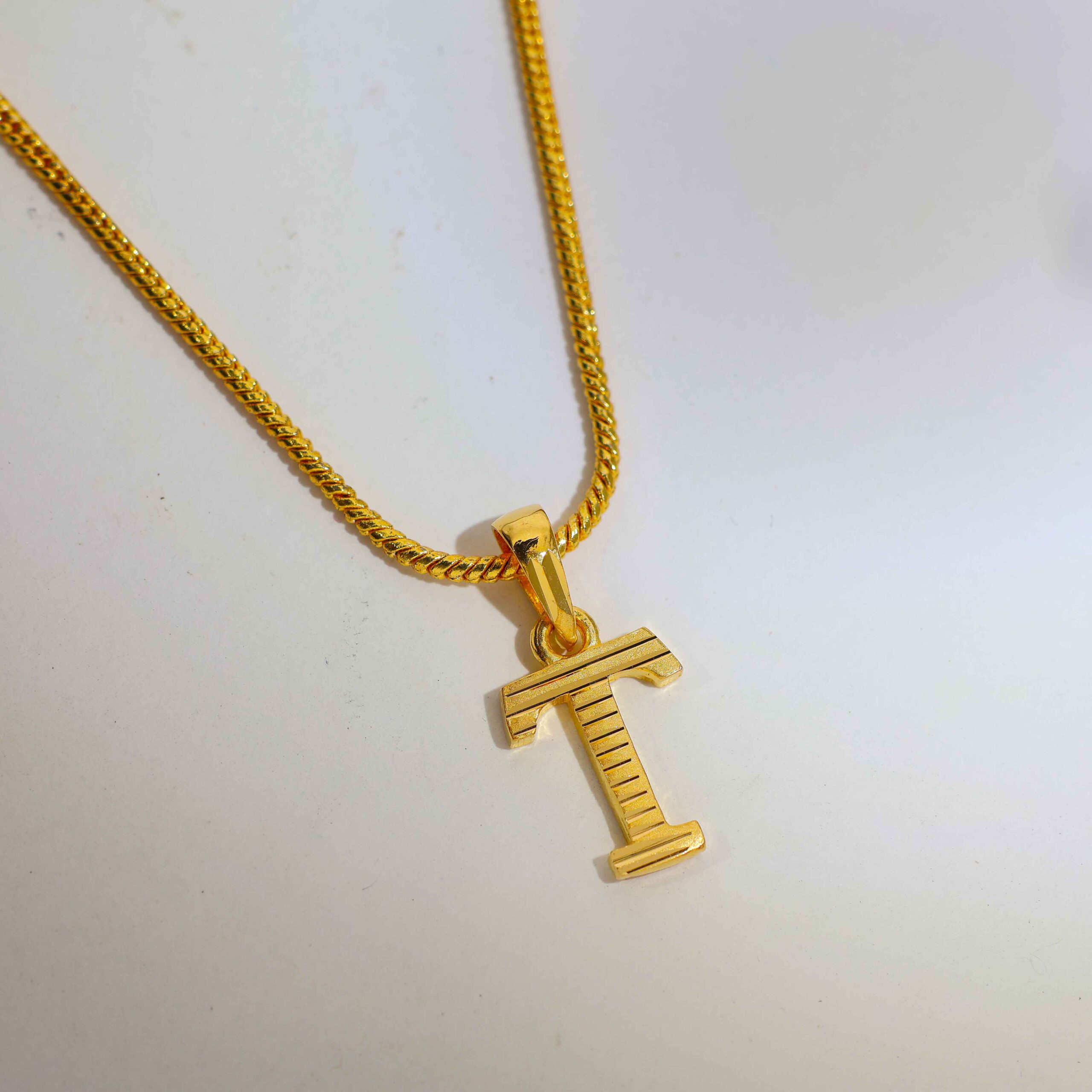 Striped Shine T Alphabet Ladies Pendent - Image 4