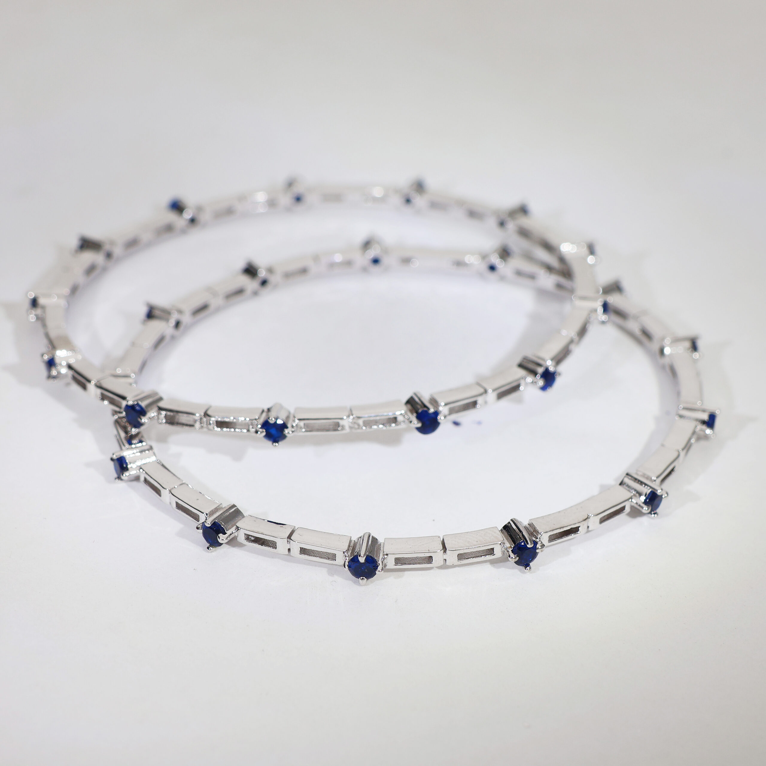 Blue Dot Bar Ladies Bangles - Image 2