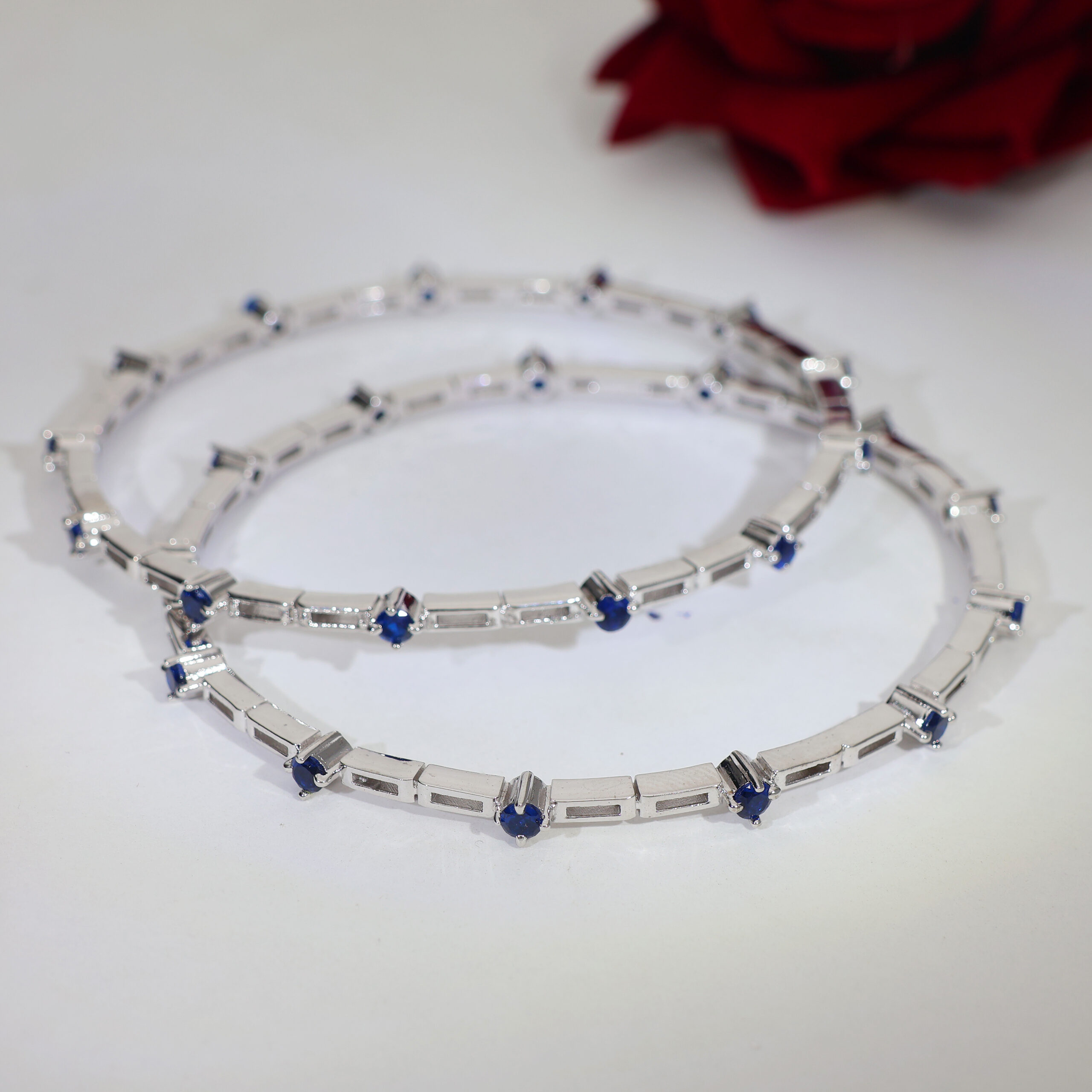 Blue Dot Bar Ladies Bangles - Image 6