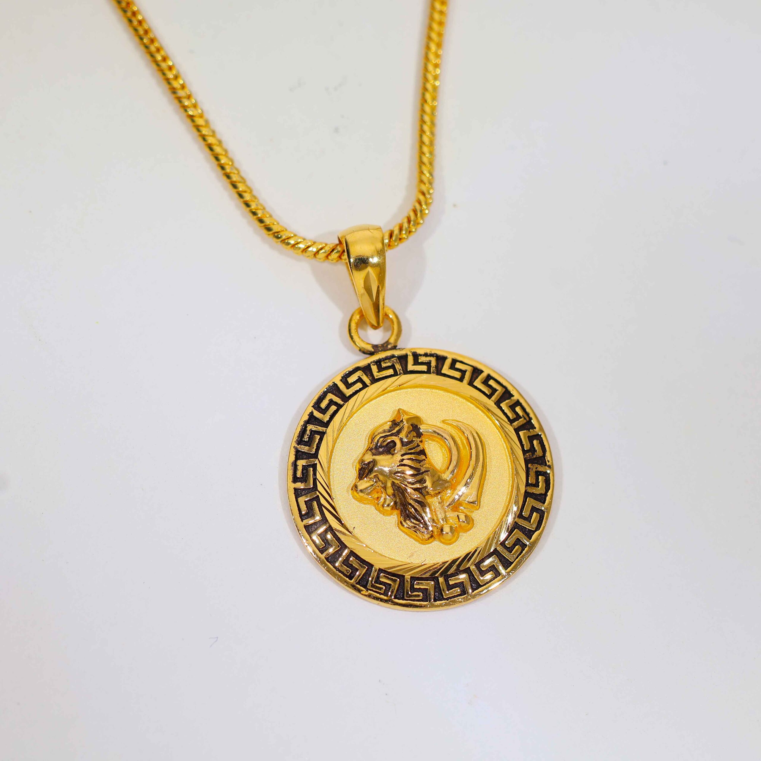 Khanda Lion Royal Gold Pendant
