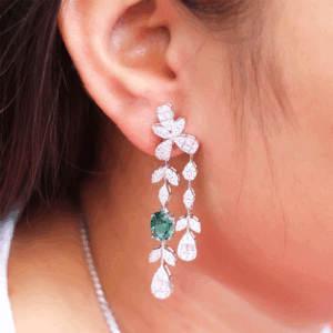 LustreLeaf Drop Earrings