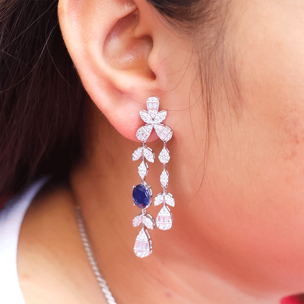 LustreLeaf Drop Earrings - Image 9