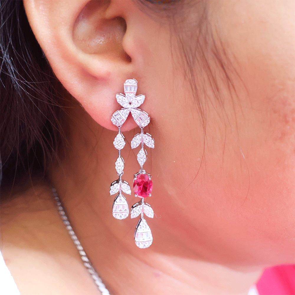 LustreLeaf Drop Earrings - Image 13