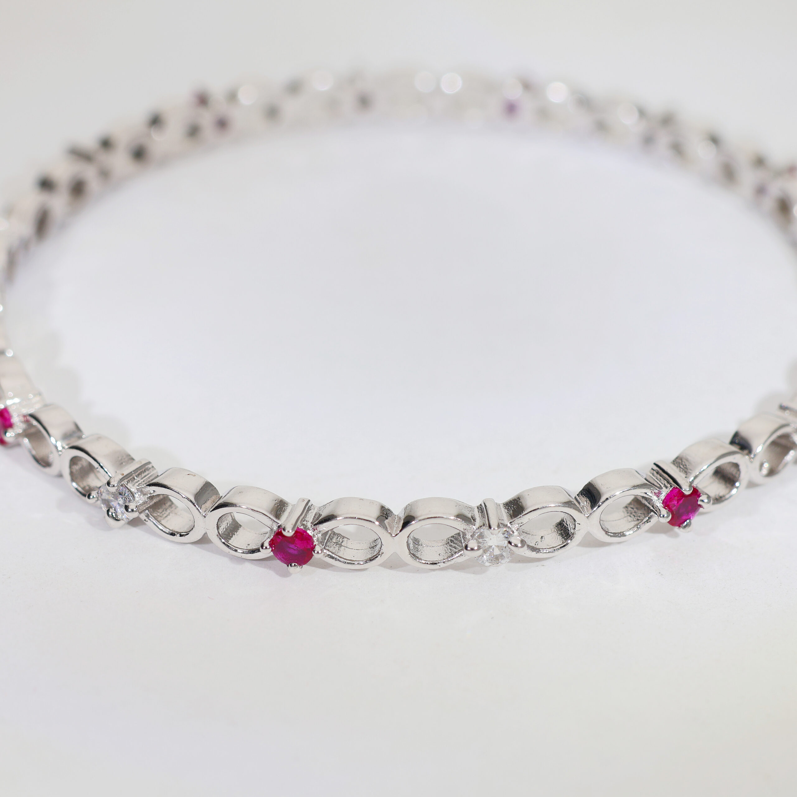 Ruby Infinity Ladies Bangles - Image 4