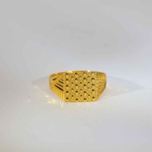 Dotted Diamond gents gold ring