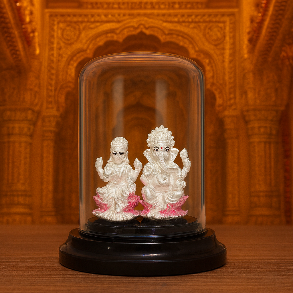 Lucky Gift Shree Ganesha & Laxmi Murti