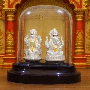 Blessing Dome Shree Ganesha & Laxmi Murti For Gift