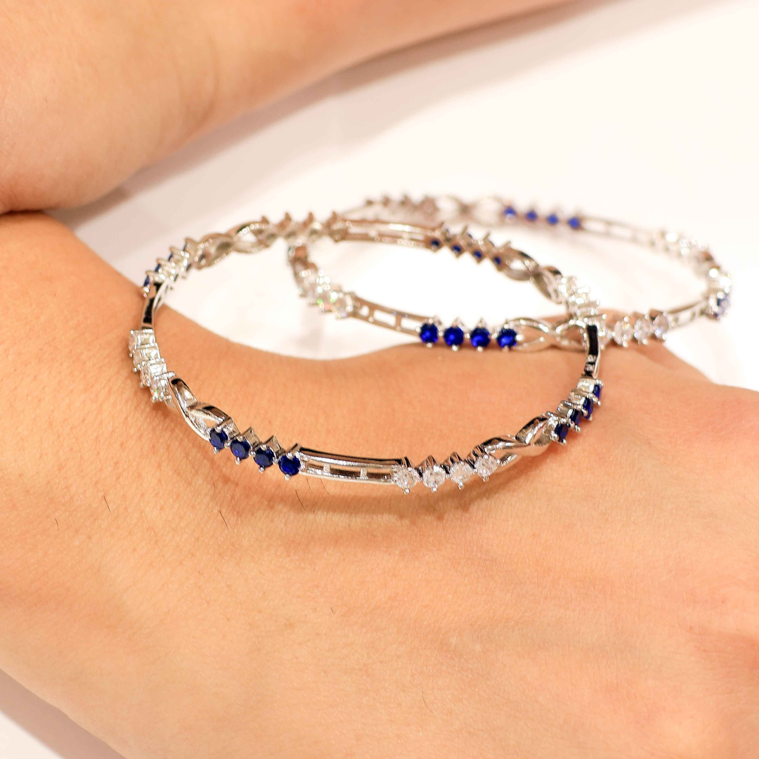 Blue Infinity Ladies Bangles