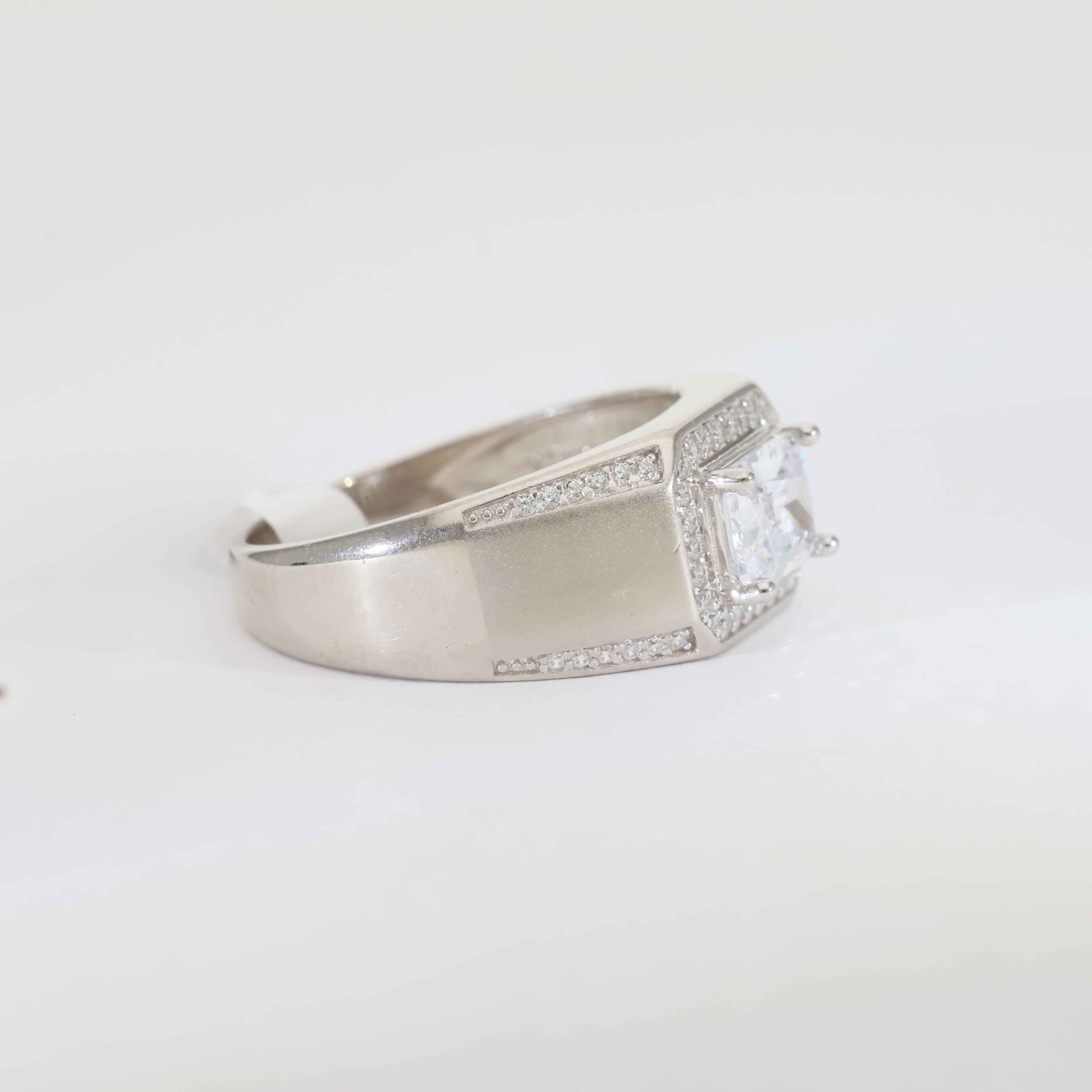 Aqua Shield Men’s Silver Ring - Image 4