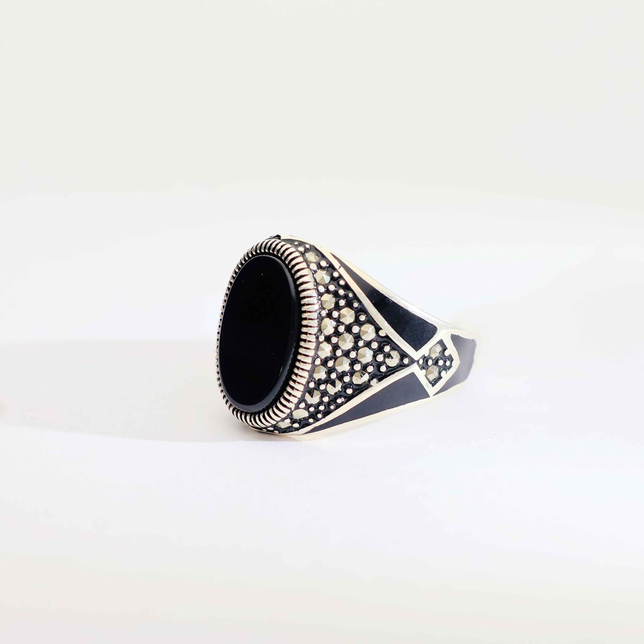 Royal Black Stone Gents Ring - Image 5