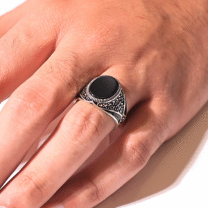 Royal Black Stone Gents Ring