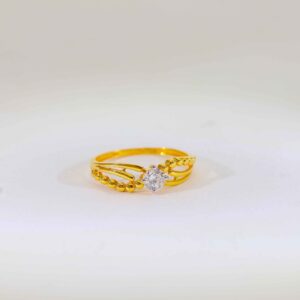 Golden Bead Ladies Ring