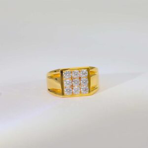 Royal Block Gents Gold Ring