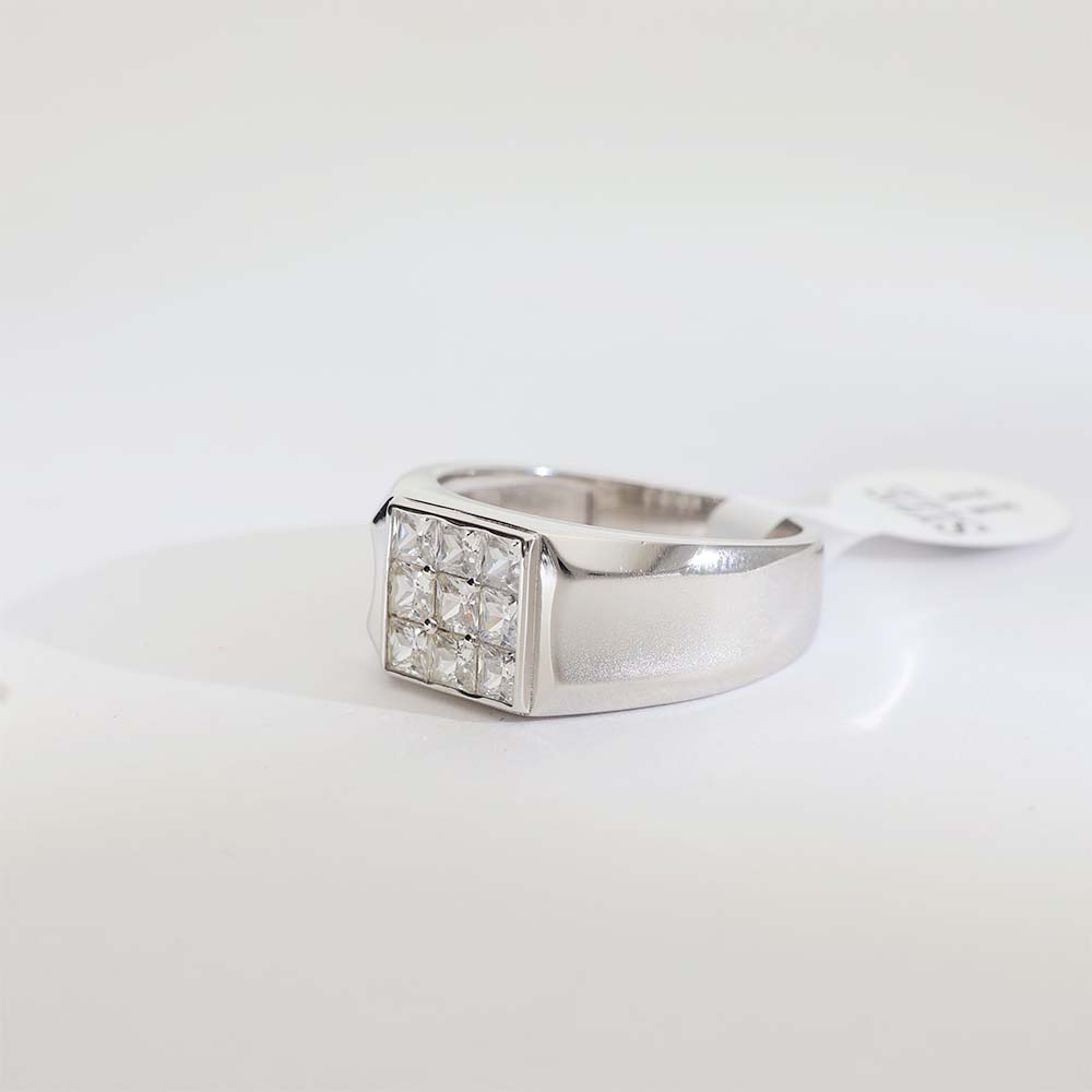 Gentle Shine Block Gents Ring - Image 4