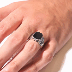 Royal Black Armor Gents Ring