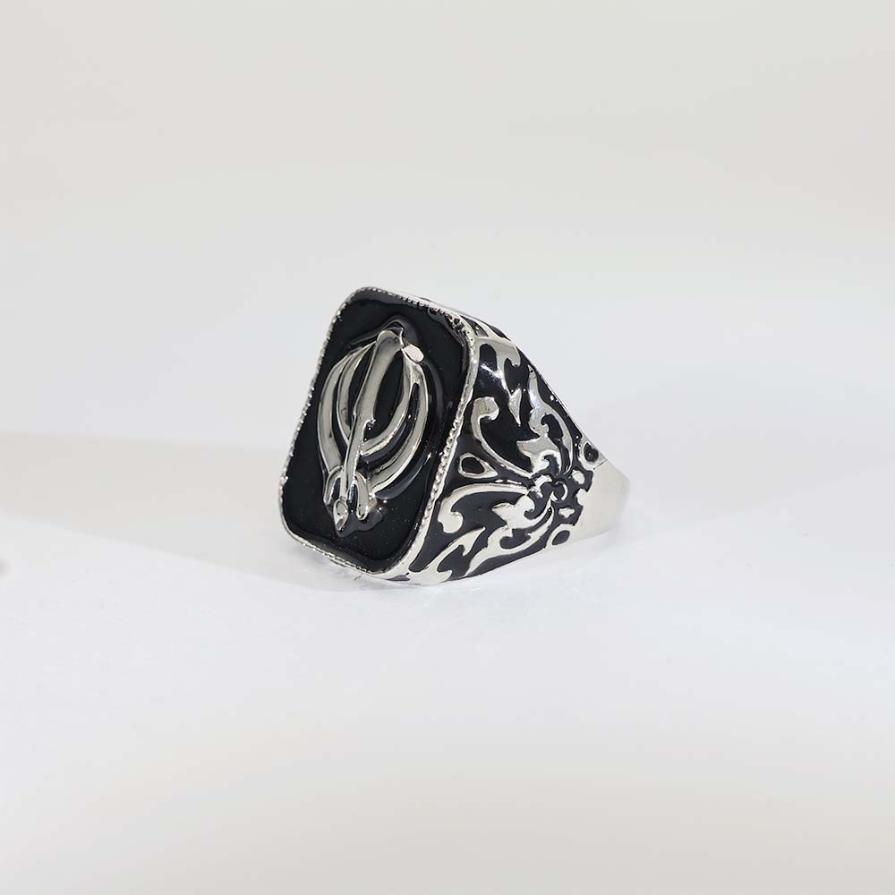 Punjabi Pride Sikh Khanda Gents Ring - Image 5