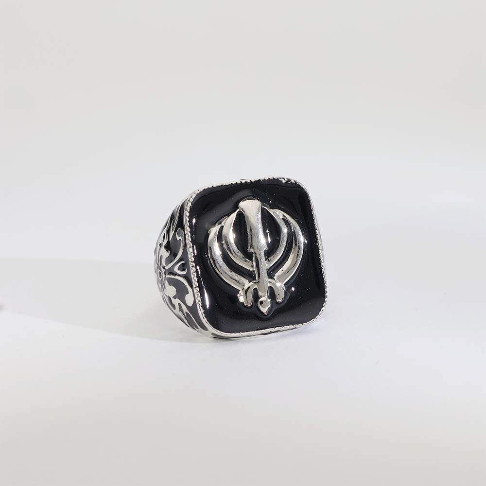 Punjabi Pride Sikh Khanda Gents Ring - Image 3