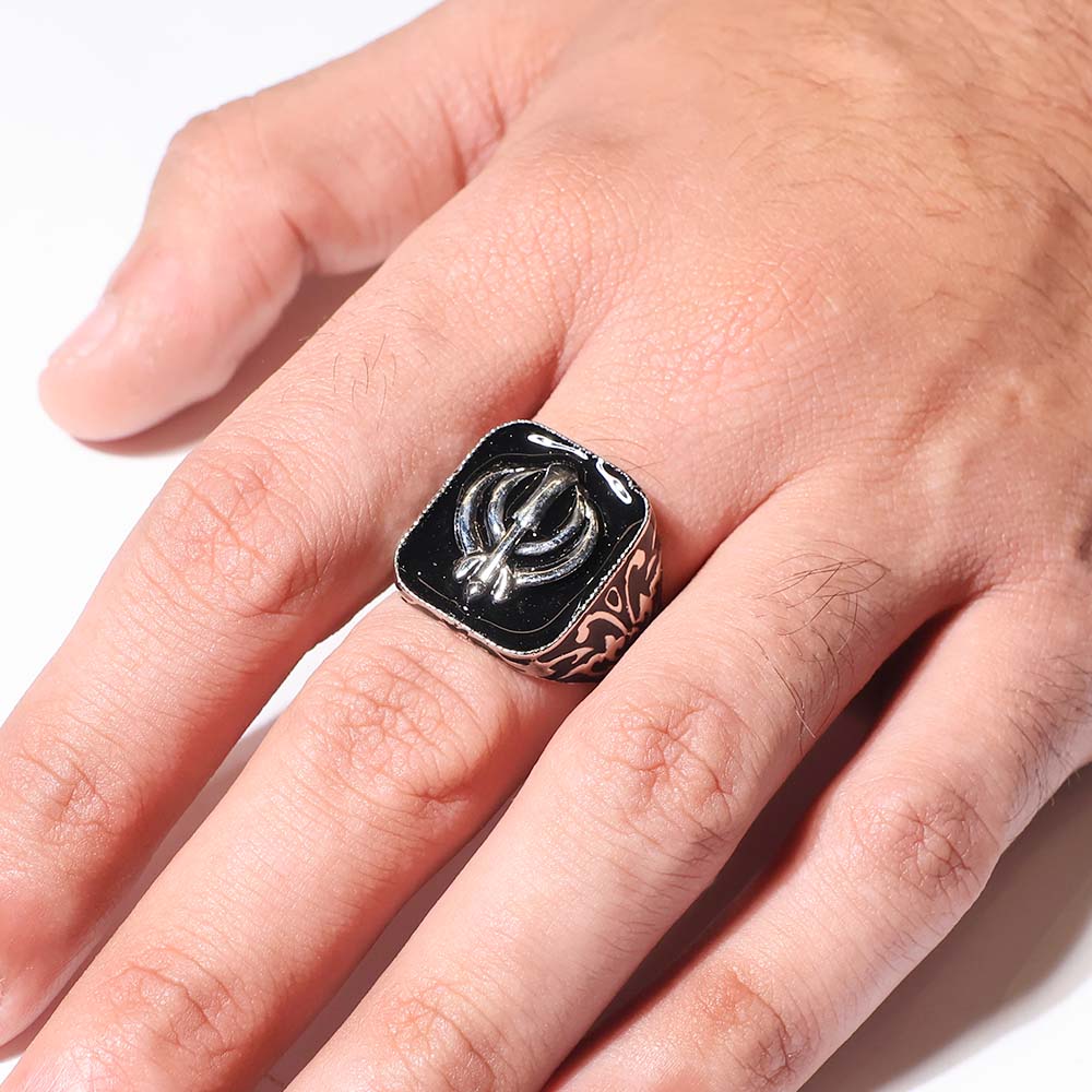 Punjabi Pride Sikh Khanda Gents Ring
