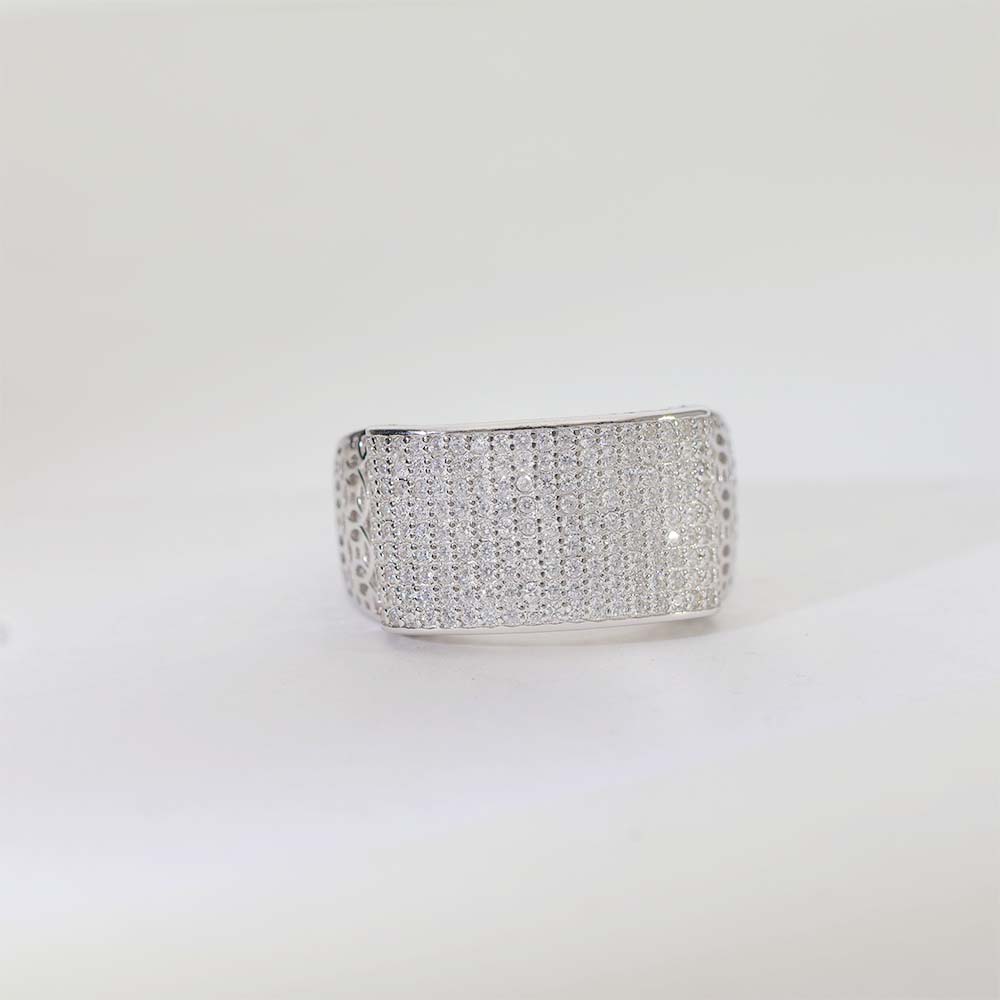Elite Glow Silver Gents Ring - Image 2