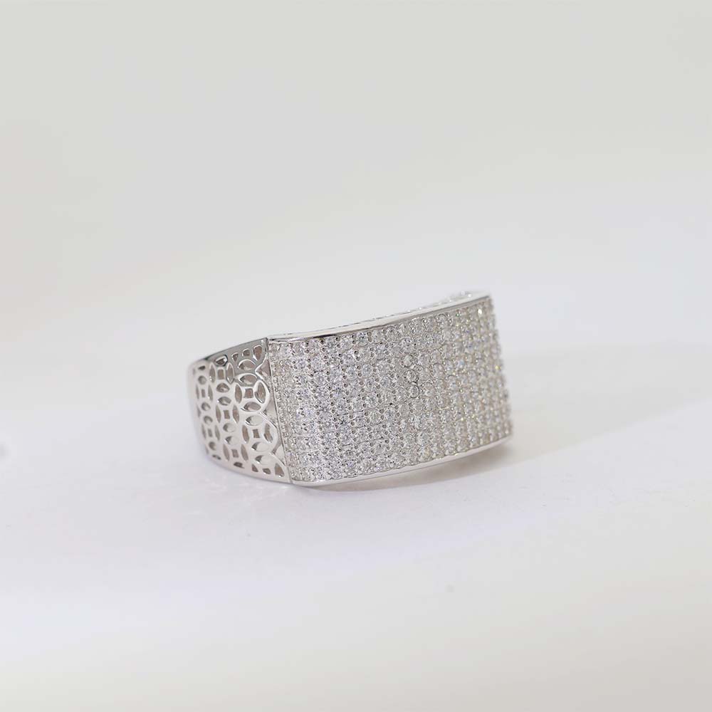 Elite Glow Silver Gents Ring - Image 3