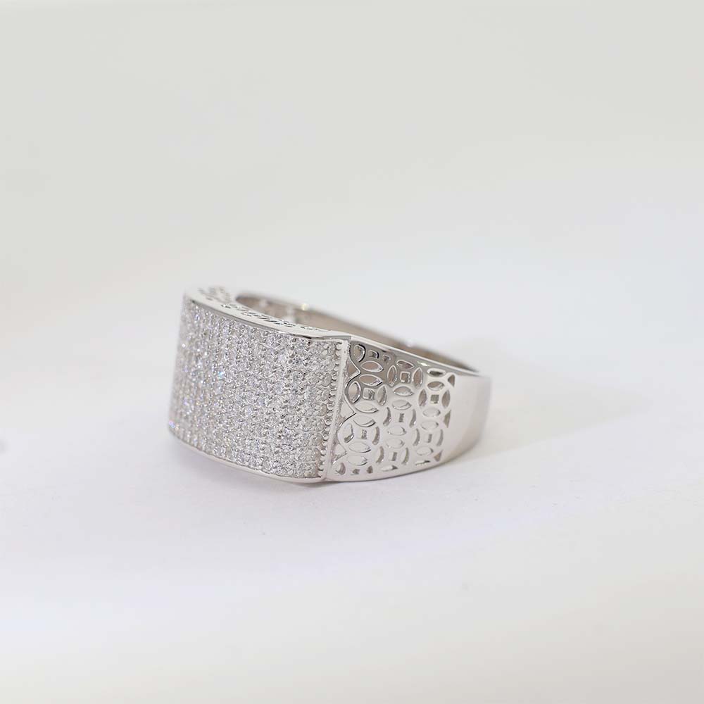 Elite Glow Silver Gents Ring - Image 4