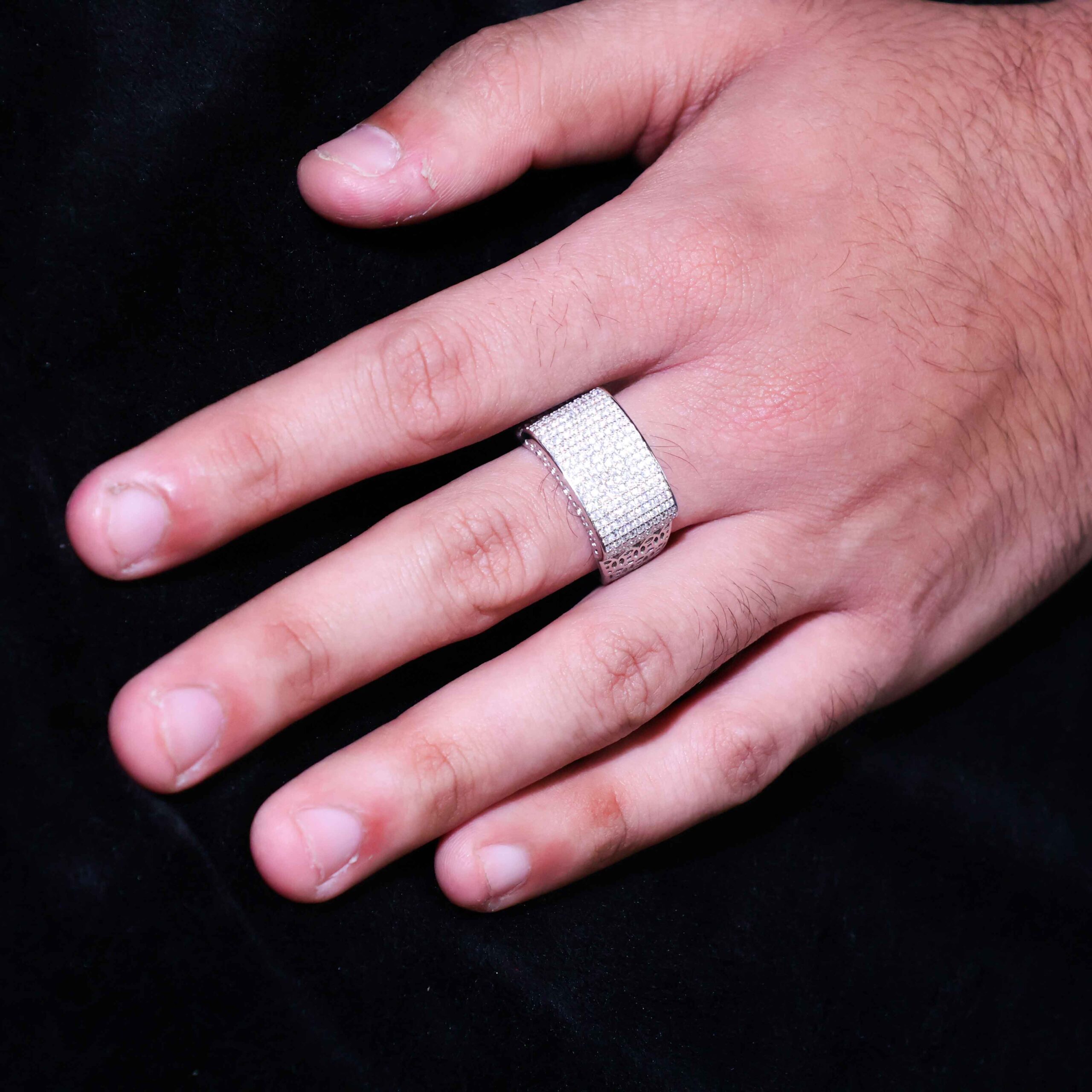 Elite Glow Silver Gents Ring