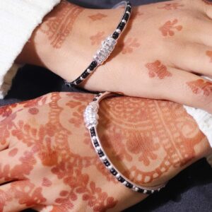 Classic Nazar Silver Ladies Bangles