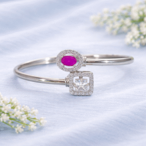 Pink Glow Silver Baby Kadha