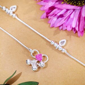 Pure Charm Silver Anklet (7–10 Years)
