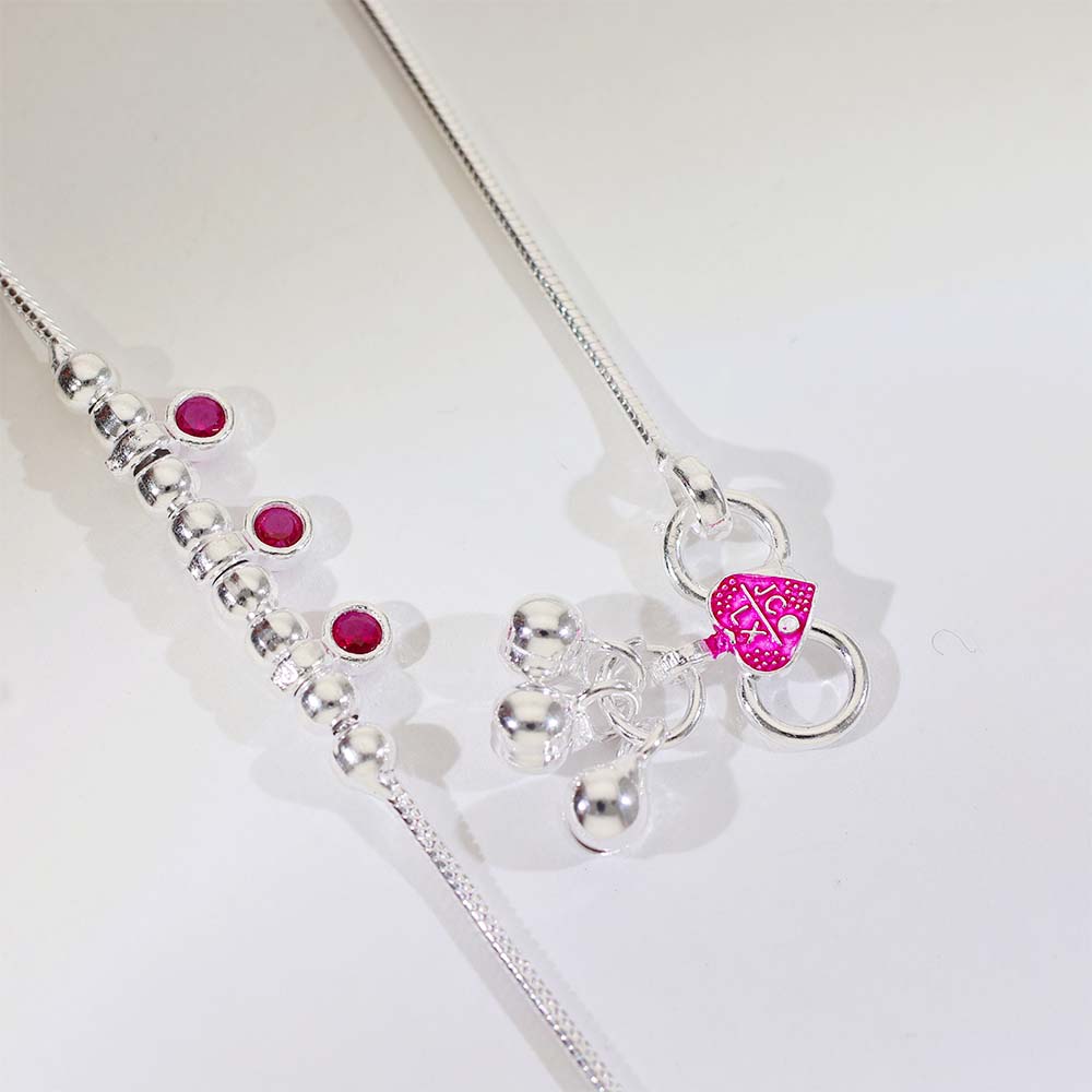 Pink Drop Love Baby Anklet (3–5 years) - Image 4