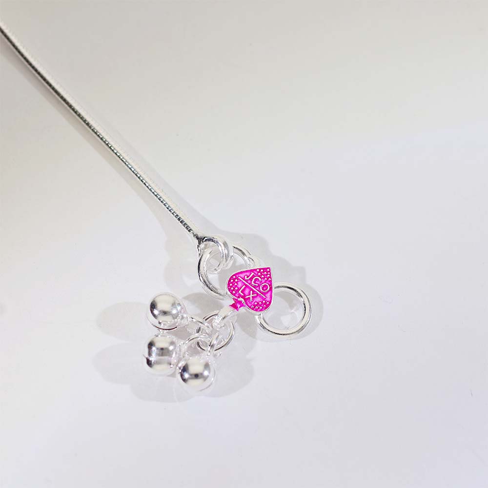 Pink Weave Love Baby Anklet (3–5 years) - Image 5