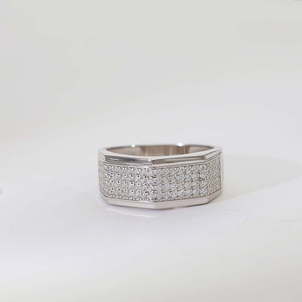 Power Shine Silver Gents Ring - Image 2