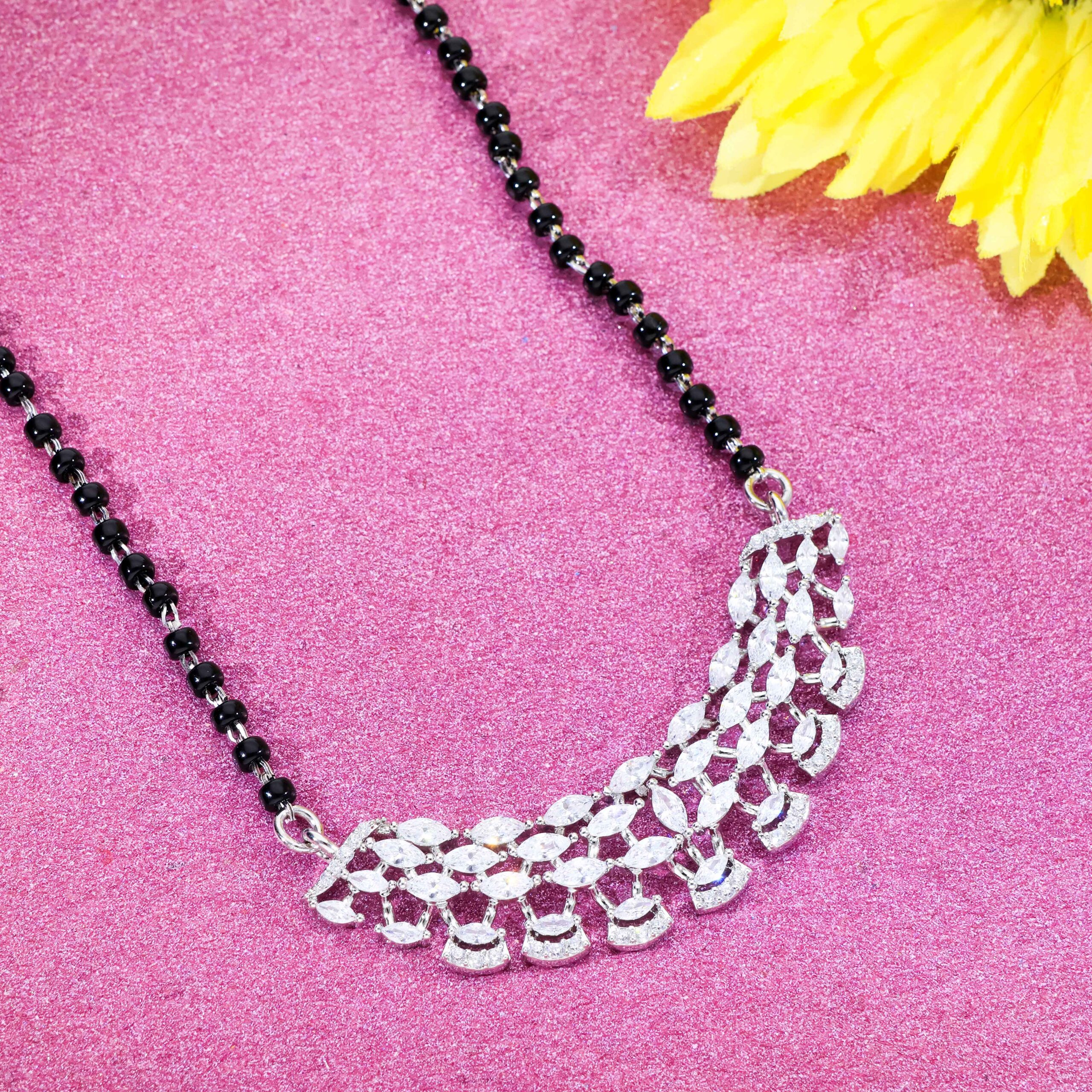 Classic Shine Silver Ladies Mangalsutra - Image 6