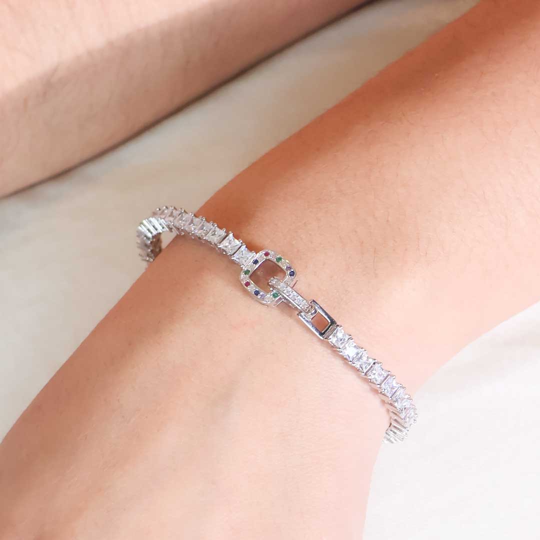 Rainbow Royale Tennis Bracelet