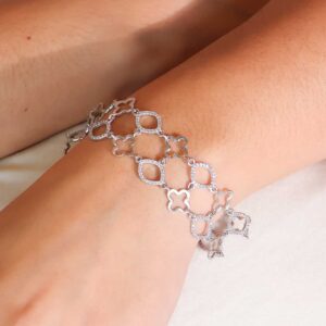 Celeste Clover Link Bracelet