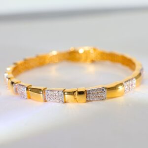 Golden Blocks Ladies Gold Bracelet